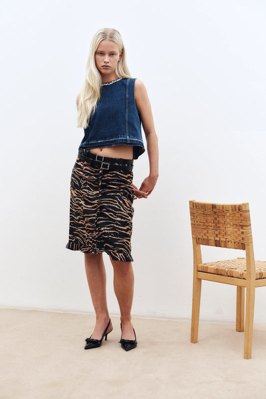 Medine Top Dark Blue Denim